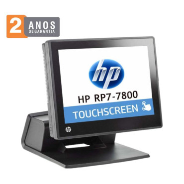 POS HP RP7 7800 15" RESISTIVE TOUCHSCREEN INTEL G850 4GB SSD 128GB W PRO