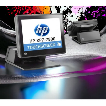 POS HP RP7 7800 15" RESISTIVE TOUCHSCREEN INTEL CORE I5-2400S 8GB SSD 128GB W PRO