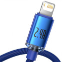 Cabo Carregamento Rápido Usb - Lightning 2.4A Crystal Shine 2M Azul