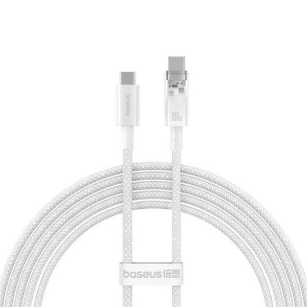 Cabo USB-C Baseus Explorer Series PD 100W 2m Branco