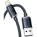 Cabo Carregamento Rápido Usb - Lightning 2.4A Crystal Shine 2M Preto