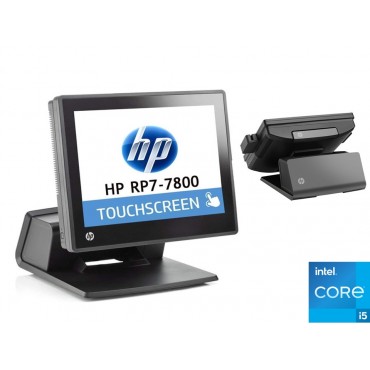 POS HP RP7 7800 15" RESISTIVE TOUCHSCREEN INTEL CORE I5-2400S 8GB SSD 128GB W PRO
